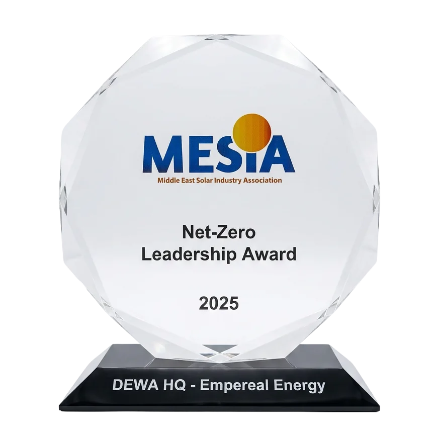 MESIA Net-Zero Leadership Award 2025 presented to Empereal Energy for DEWA headquarters